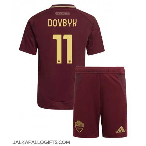 AS Roma Artem Dovbyk #11 Koti Peliasu Lasten 2024-25 Lyhythihainen (+ Lyhyet housut)